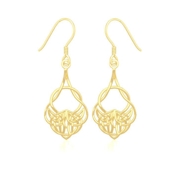 Celtic Knot Solid Gold Earrings GER1901 - Jewelry